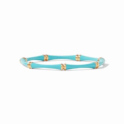 Picture of Julie Vos Bamboo - Bahamian Blue Bangle Bracelet