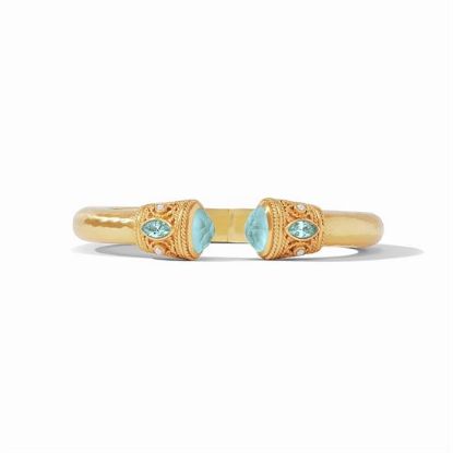 Picture of Julie Vos Monaco - Monaco Demi Cuff In Iridescent Bahamian Blue