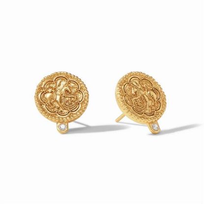 Picture of Julie Vos Trieste - Trieste Coin Stud Earrings