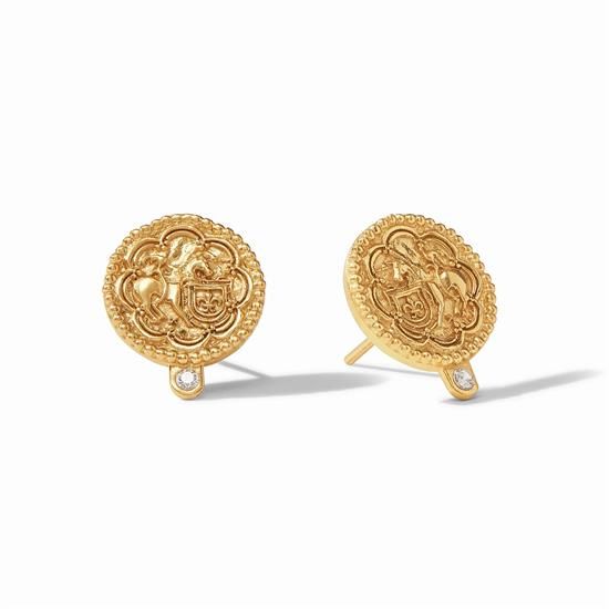 Picture of Julie Vos Trieste - Trieste Coin Stud Earrings