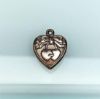 Picture of Antique Puffy Heart With Ribbons & Hearts Charm