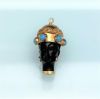 Picture of 1960'S Corletto Italy 18K Gold, Carved Ebony & Turquoise Blackamoor Princess Pendant/Charm