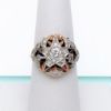 Picture of 1930'S Era Two-Tone Gold, Old European Cut Diamond & Gemstone Order Of The Eastern Star Ring