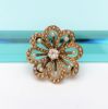 Picture of Victorian Era 14K Gold, Natural Seed Pearl & Paste Flower Brooch/Pendant