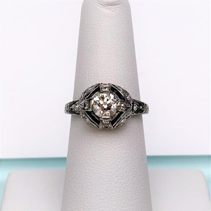 Picture of 1920'S Platinum, Diamond & Synthetic Sapphire Ring