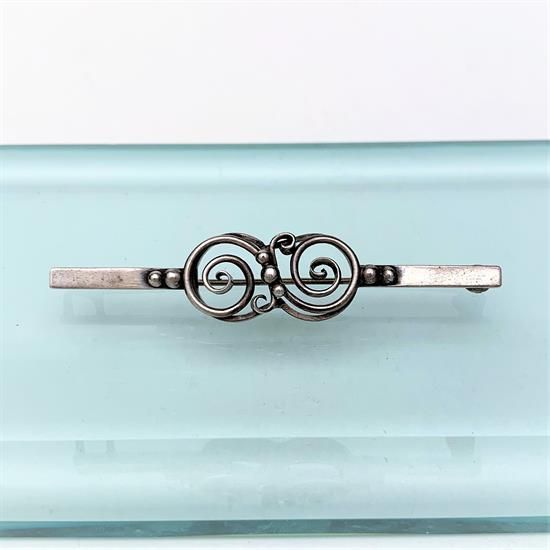 Picture of Rare F. Hansen Danish .830 Silver Bar Brooch