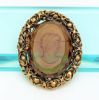 Picture of Signed Pauline Rader Reverse Cut Glass Cameo Brooch/Pendant