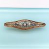Picture of Edwardian Era 14K Yellow & White Gold, Old European Cut Diamond & Montana Sapphire Bar Brooch