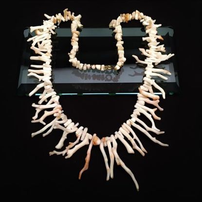 Picture of Vintage Natural Southwestern Angel Skin Coral Branch Necklace