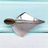 Picture of 1940'S Nefrom (Niels Erik From) Danish Modernist Sterling Silver & Tiger'S Eye Brooch