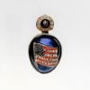 Picture of American Flag Themed Guilloche Enameled & Rhinestone Fabergé Style Egg Pendant/Charm