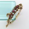 Picture of Beautiful Victorian Era 14K Gold, Diamond, Ruby & Pearl Etruscan Revival Bracelet