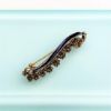 Picture of Stunning Victorian Era 14K Gold, Garnet & Cobalt Blue Enameled Bar Brooch