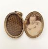 Picture of Victorian/Edwardian Era 14K Gold & Enamel Mourning Locket With Photograph Of Baby & Plaited Hair