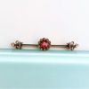 Picture of Victorian Era 14K Yellow Gold, Seed Pearl & Paste Bar Brooch