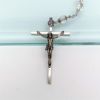 Picture of Vintage Sterling Silver & Faceted Rock Crystal Rosary By Bliss