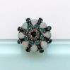 Picture of Stunning Vintage Emerald & White Opal In 14K Yellow Gold Harem Ring
