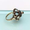 Picture of Stunning Vintage Emerald & White Opal In 14K Yellow Gold Harem Ring