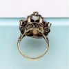 Picture of Stunning Vintage Emerald & White Opal In 14K Yellow Gold Harem Ring