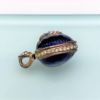 Picture of American Flag Themed Guilloche Enameled & Rhinestone Fabergé Style Egg Pendant/Charm