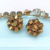 Picture of 1950'S Eugene Schultz Hand Knotted Topaz Glass Necklace & Clip-On Earring Set