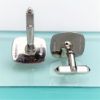 Picture of Vintage Caribe Sterling Silver, Onyx & Pearl Cufflinks