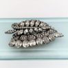 Picture of 1935-1945 Eisenberg Original Sterling Silver & Rhinestone Large Leaf Shaped Fur Clip