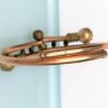 Picture of Victorian Era Rose & Yellow Gold Filled Etruscan Revival Bypass/Wedding Bracelet With Garnets