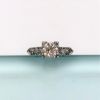 Picture of Art Deco Era Platinum & Old European Cut Diamond Bridal Ring Set