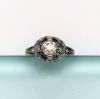Picture of 1920'S Platinum, Diamond & Synthetic Sapphire Ring