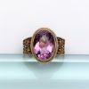 Picture of Victorian Era 13K Gold & Natural Amethyst Etruscan Revival Style Ring