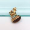 Picture of Vintage 18K Gold & Gold Stone Cabochon Cow Charm/Pendant