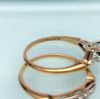 Picture of Vintage 1950'S 14K Yellow & White Gold & Diamond Engagement Ring & Wedding Band Set