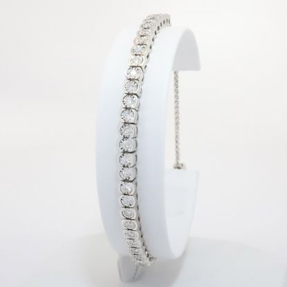 Picture of 14K White Gold 0.85 CT Diamond Bracelet with Adjustable Bolo Closure