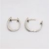 Picture of 14K White Gold 1.00 CT Diamond Hoop Earrings