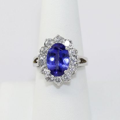 Picture of 14K White Gold Tanzanite & Diamond Ring