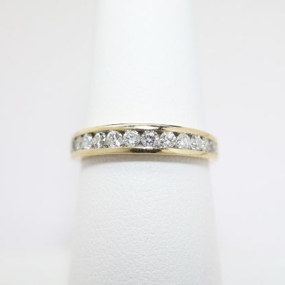 Picture of 14K Yellow Gold Channel Set Diamond Wedding Band