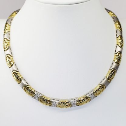 Picture of 14K Two Tone Gold Diamond Accented Necklace