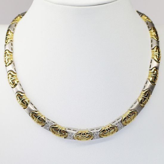 Picture of 14K Two Tone Gold Diamond Accented Necklace