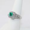 Picture of 14K White Gold Emerald & Diamond Fashion Ring