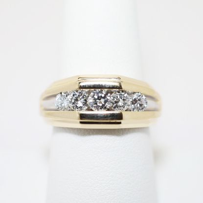 Picture of Men's 14K Yellow Gold Diamond Ring 