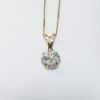 Picture of 14K Two Tone Gold Diamond Solitaire Pendant