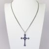 Picture of 18K White Gold Diamond Cross Pendant Necklace
