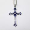 Picture of 18K White Gold Diamond Cross Pendant Necklace