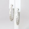 Picture of 14K White Gold 4.25 CT Diamond Hoop Earrings
