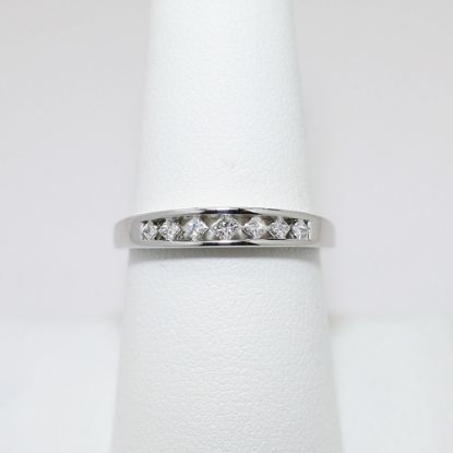 Picture of 14K White Gold Channel Set Diamond Wedding Band