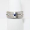 Picture of Men's 14K White Gold Diamond & Sapphire Band