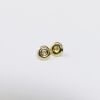 Picture of 14K Yellow Gold Square Diamond Solitaire Stud Earrings