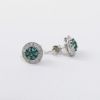 Picture of 14K White Gold Alexandrite & Diamond Earrings