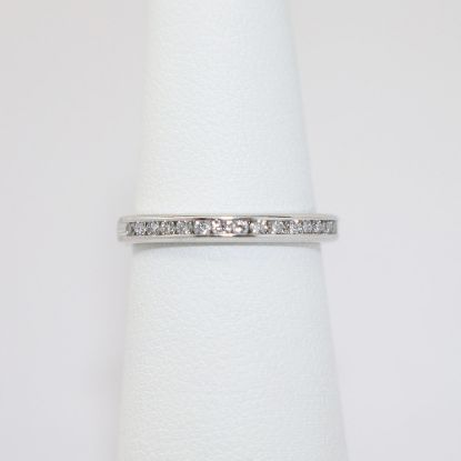 Picture of 14K White Gold Channel Set Diamond Wedding Band